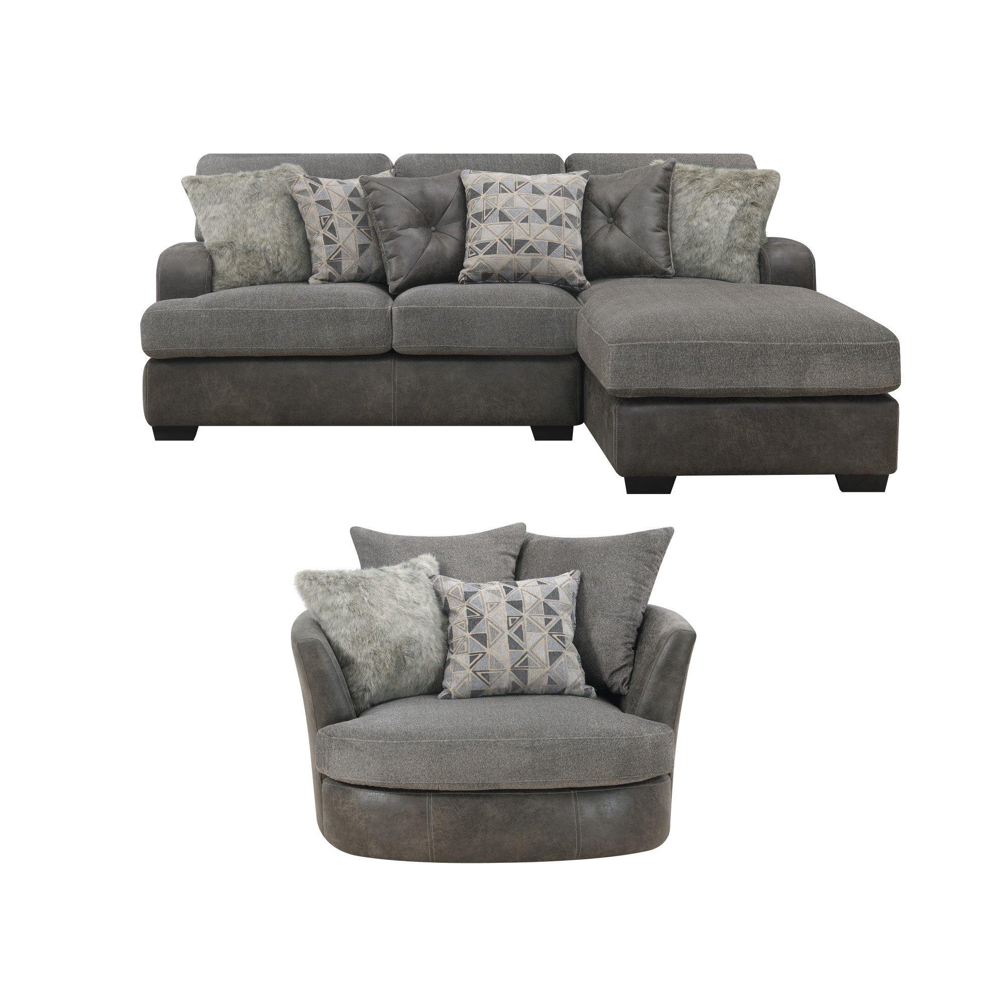 Sofa chaise discount and chair set